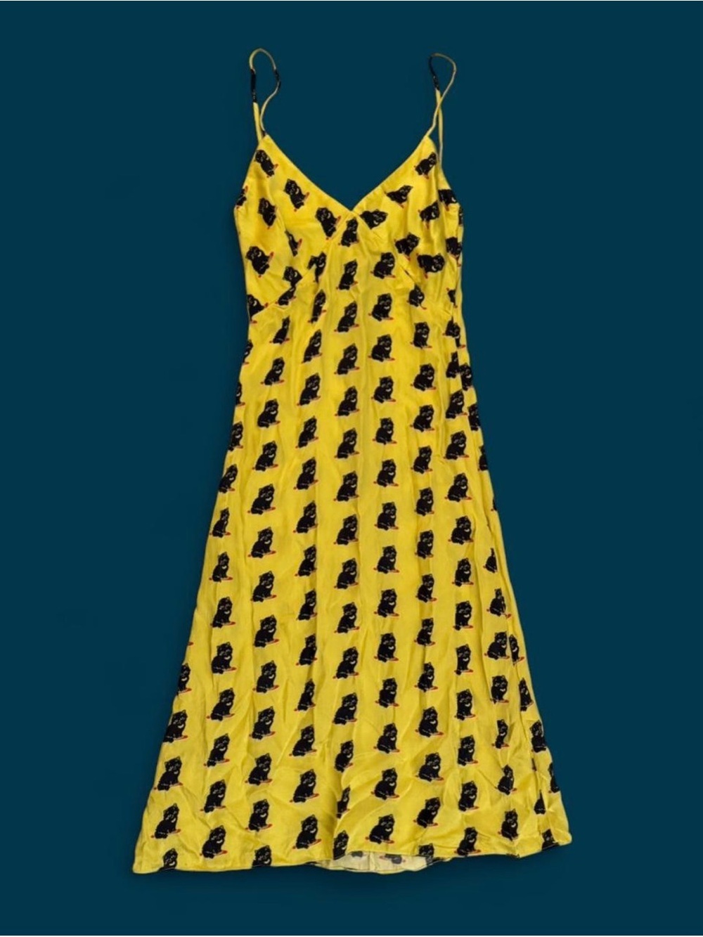 Rare Vintage Ashley Williams Slip Dress With Cat Print